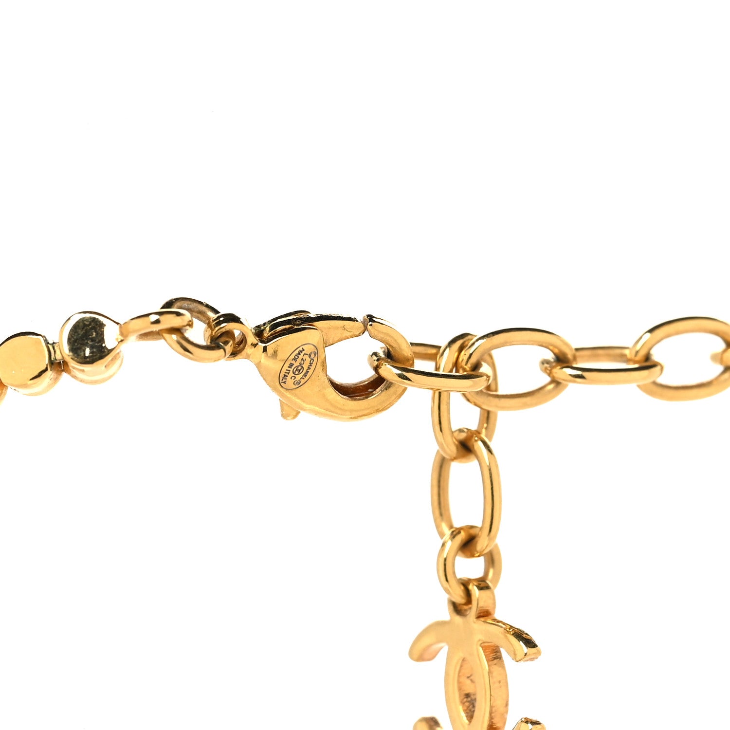 Chanel Metal Crystal CC Marquise Choker Gold 4 of 5