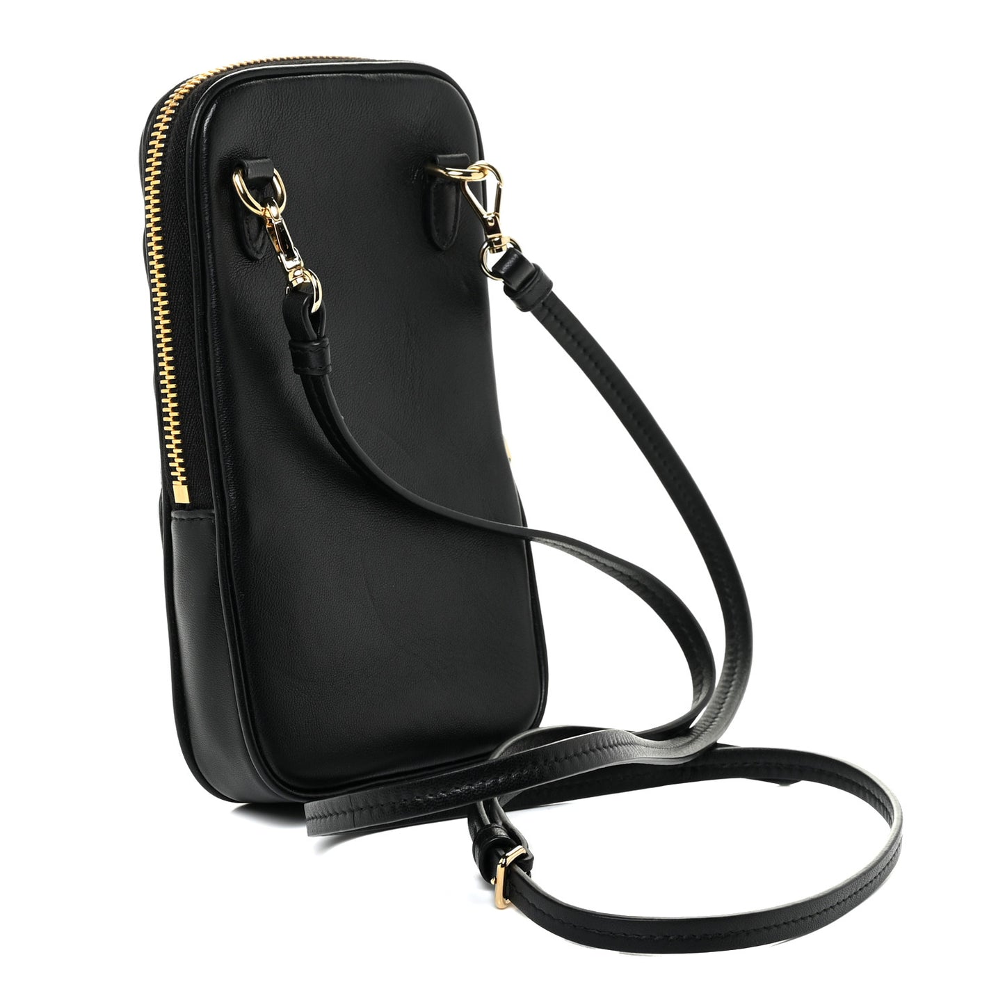 Nappa Matelasse Mini Bandoliera Crossbody Black