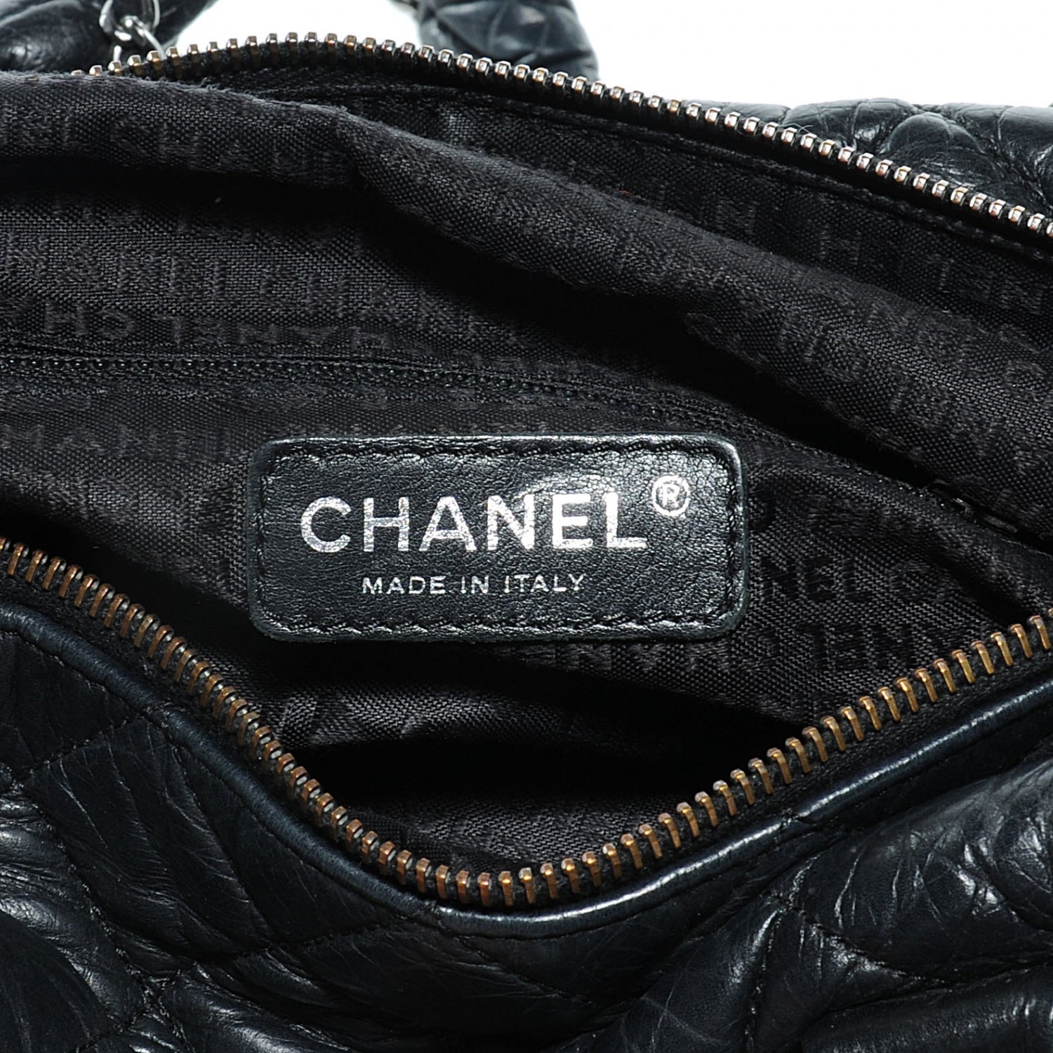 Chanel Distressed Lambskin Lady Braid Small Tote Black 3 of 8
