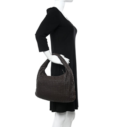 Bottega Veneta Nappa Intrecciato Embossed Medium Veneta Hobo Ebano 2 of 9