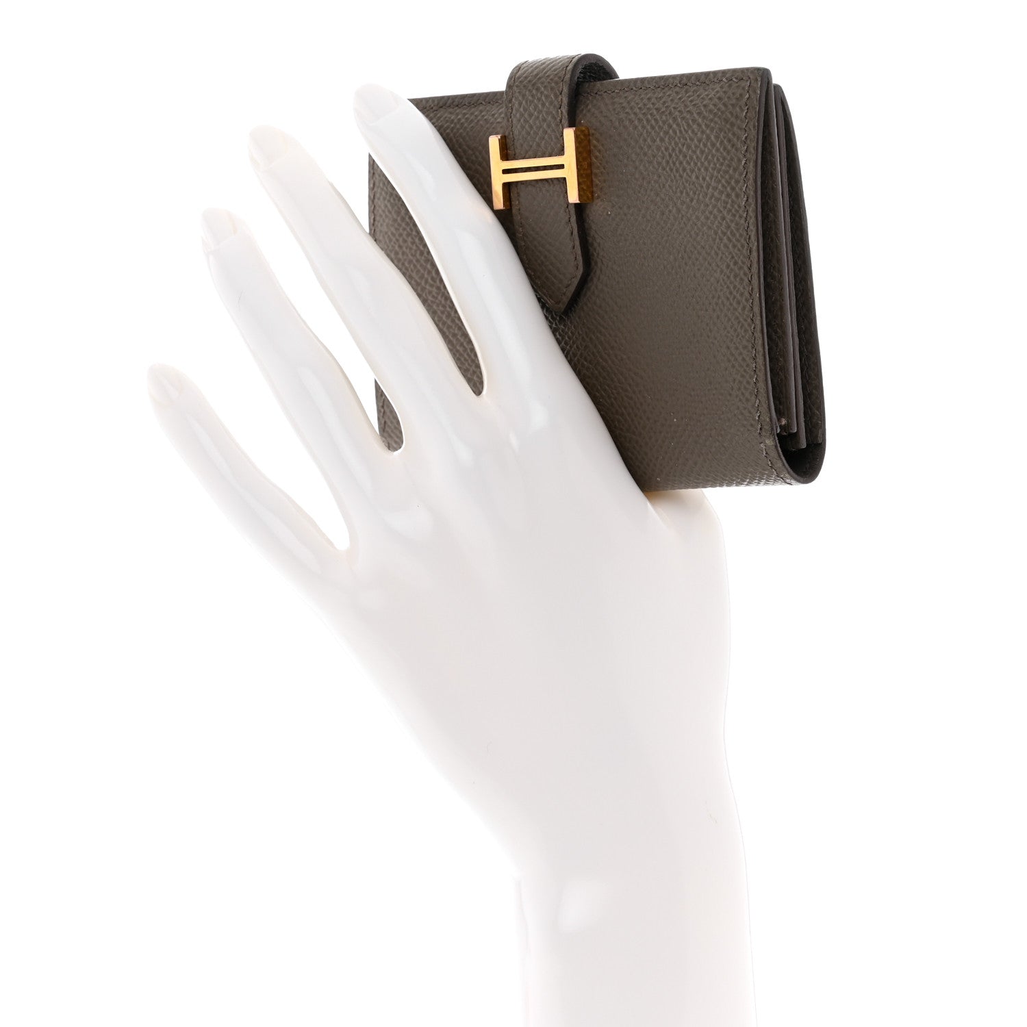 Hermes Epsom Bearn Card Holder Wallet Etain 2 of 7