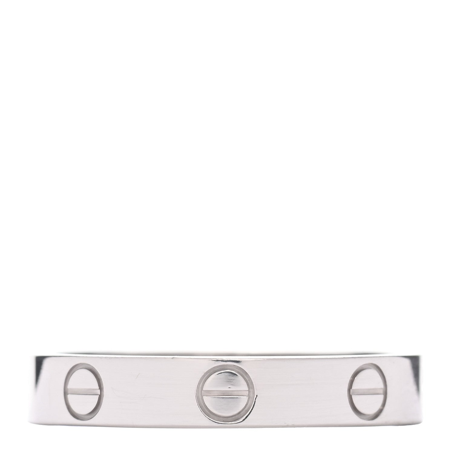 Cartier 18K White Gold 3.5mm LOVE Wedding Band Ring 57 8 3 of 4