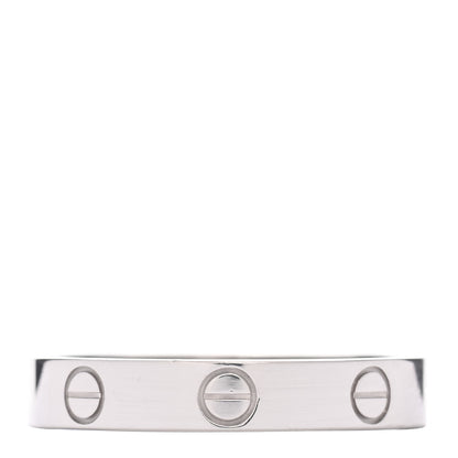 Cartier 18K White Gold 3.5mm LOVE Wedding Band Ring 57 8 3 of 4