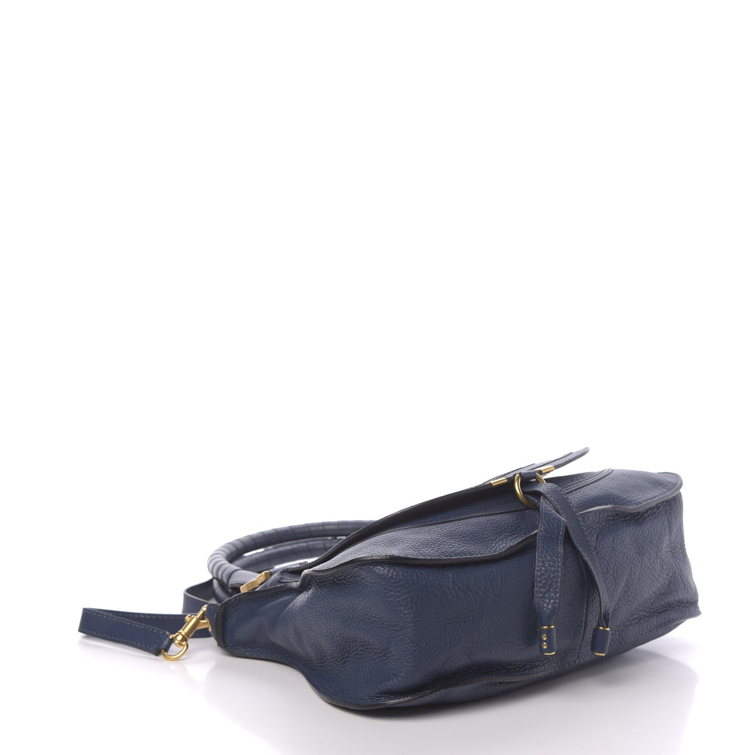 Chloe Calfskin Medium Marcie Satchel Royal Navy 4 of 12