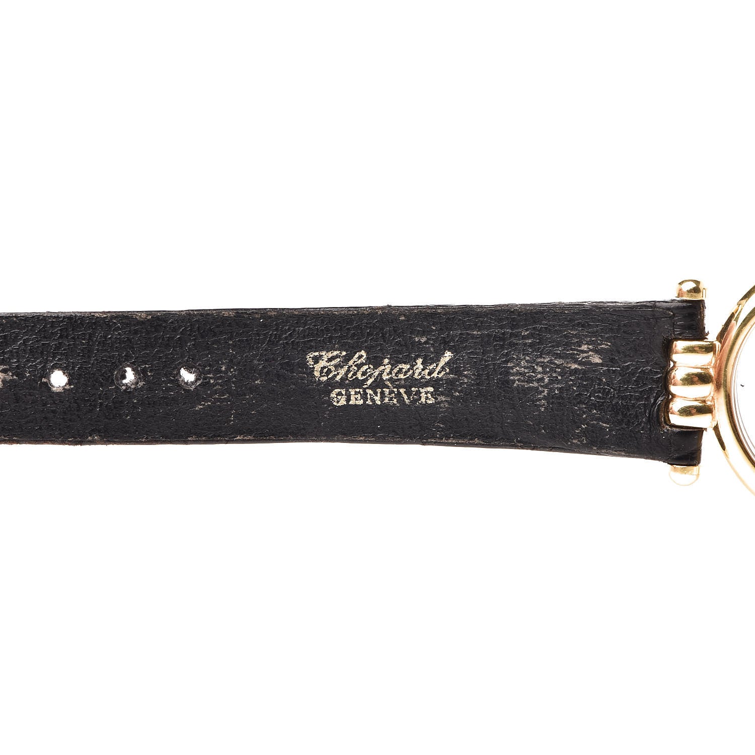 Chopard 18K Yellow Gold Alligator Diamond Pave Bezel 25mm Happy Diamonds Quartz Watch 7 of 9