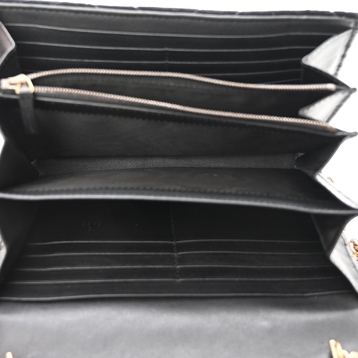 Velvet Matelasse GG Marmont Chain Wallet Black
