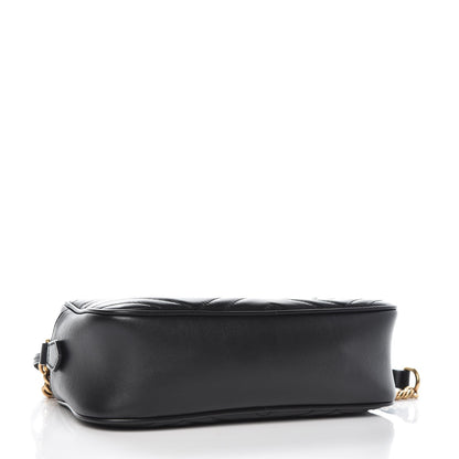 Gucci Calfskin Matelasse Small GG Marmont Chain Shoulder Bag Black 4 of 8