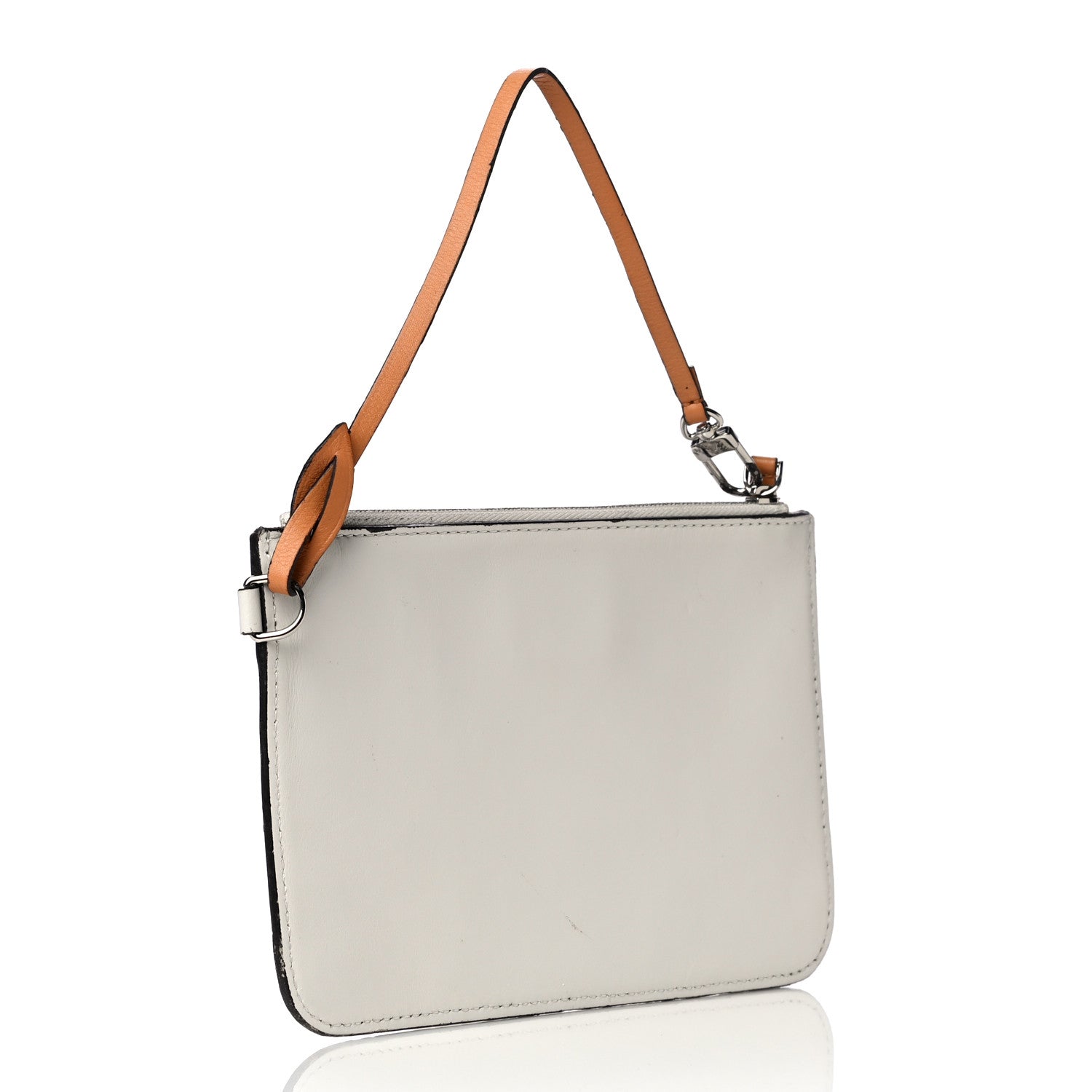 Louis Vuitton Calfskin Pochette White 3 of 8