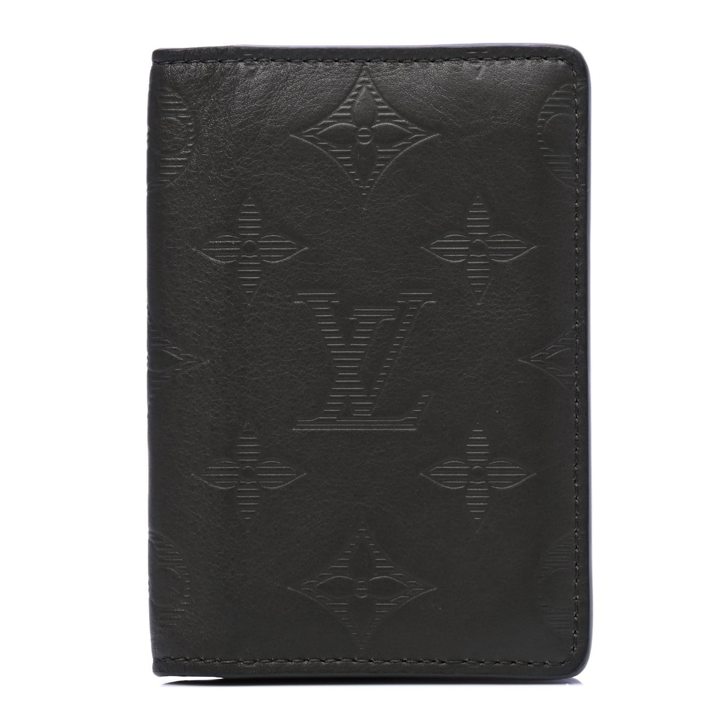Calfskin Monogram Shadow Pocket Organizer Green