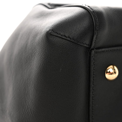 Fendi Vitello Grace King Karligraphy Chain Bucket Bag Black Bisquit 10 of 13