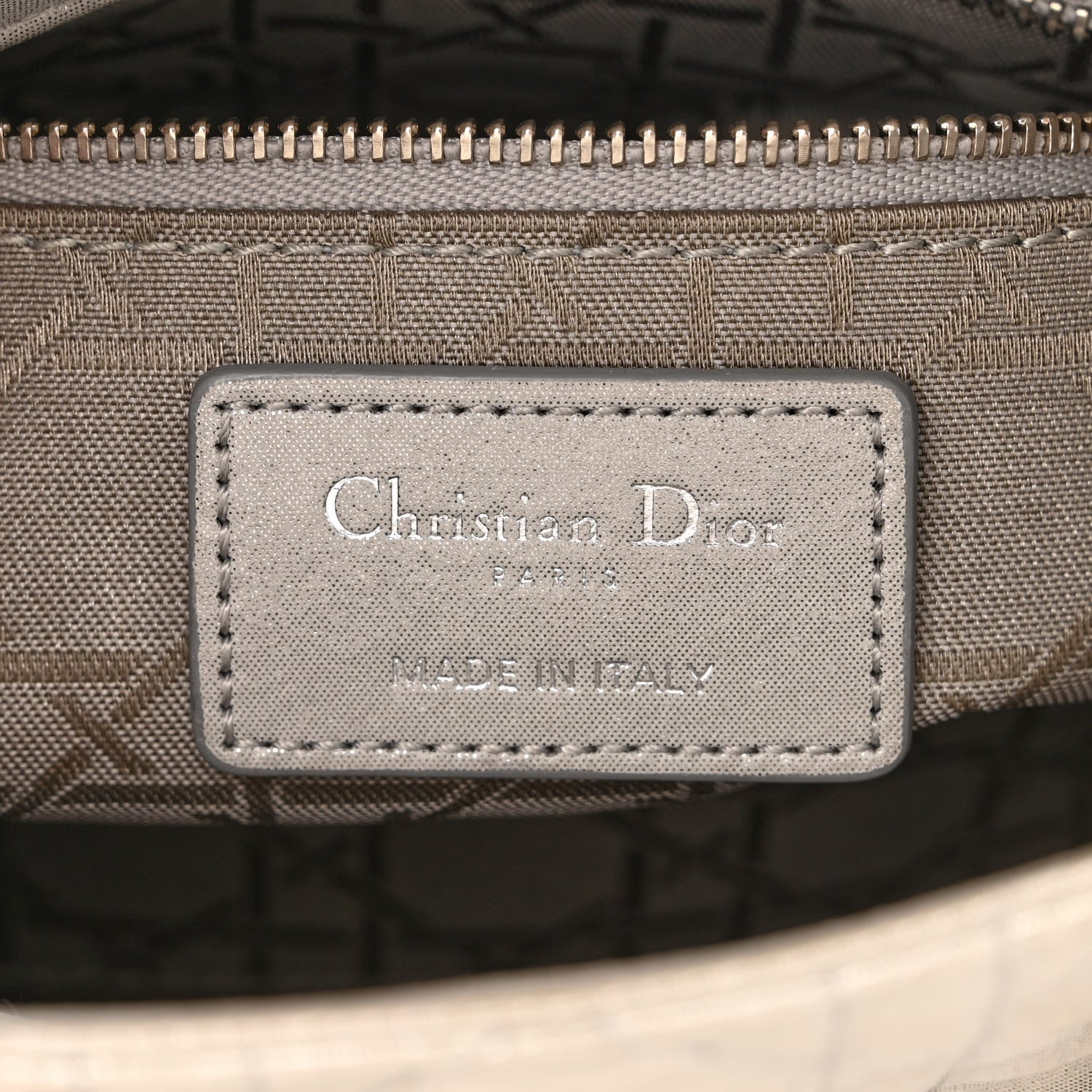 Christian Dior Metallic Lambskin Cannage Mini Lady Dior Silver 6 of 13