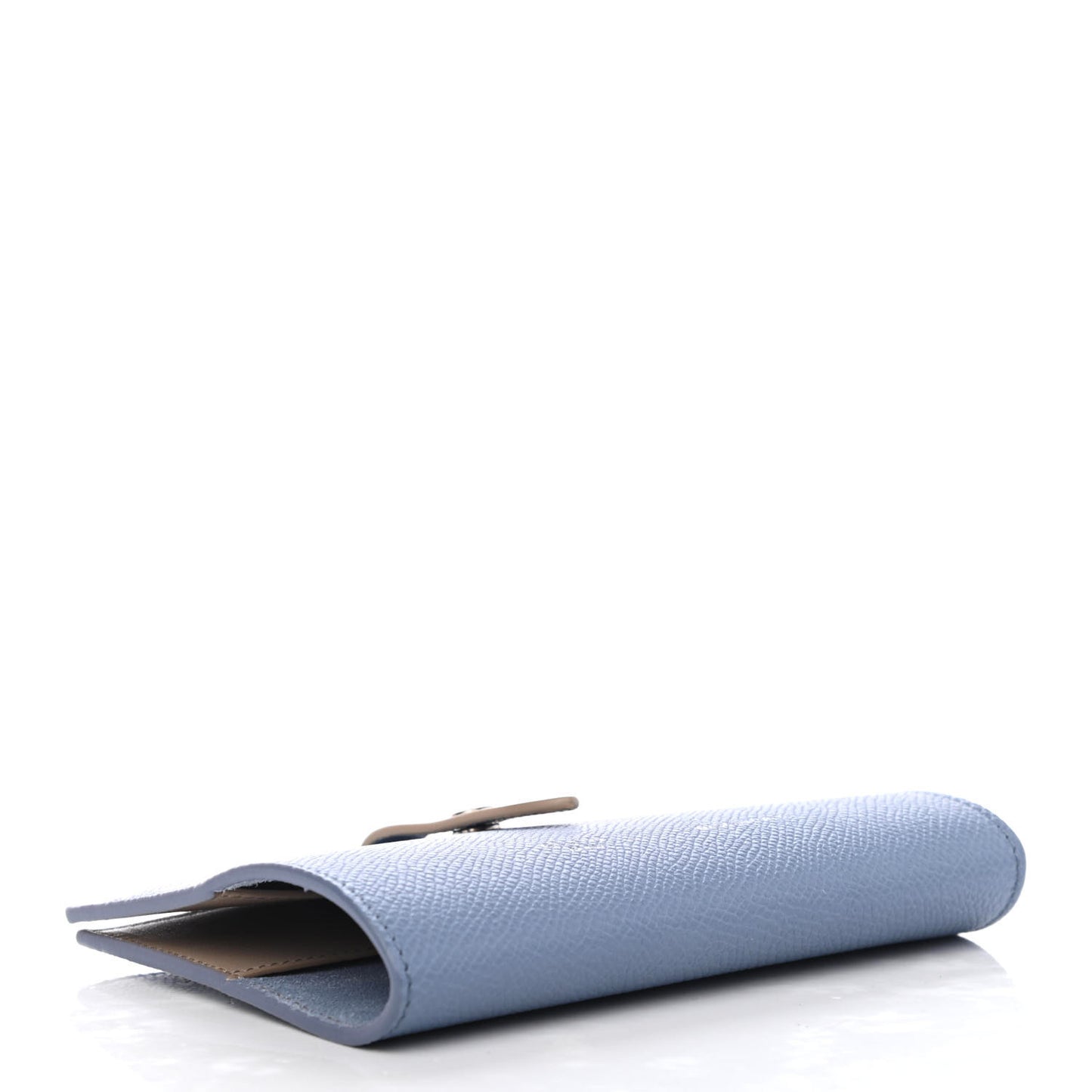 Grained Calfskin Strap Passport Cover Porcelain