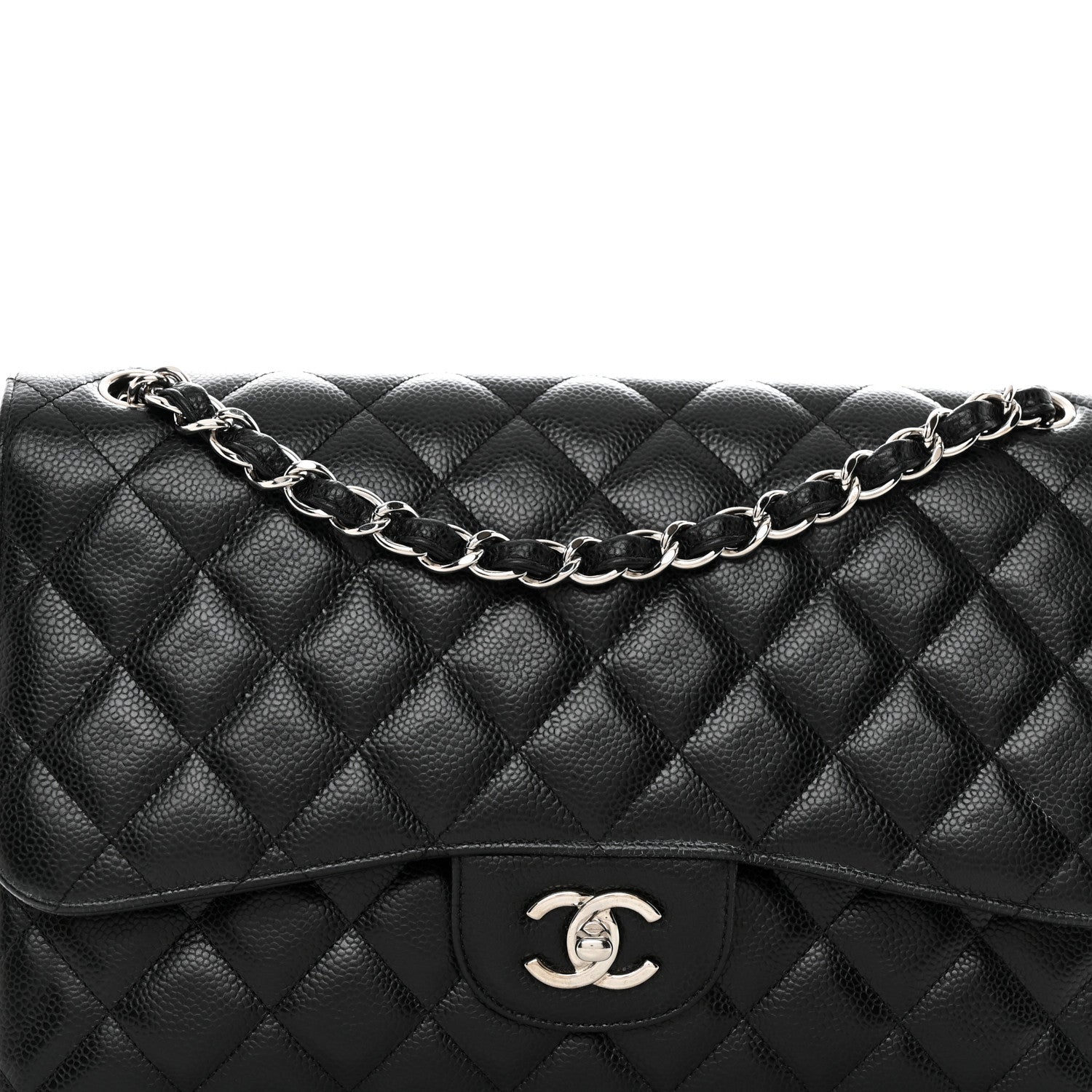 Chanel Caviar Quilted Jumbo Double Flap Black 8 of 15
