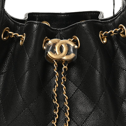 Chanel Caviar Quilted Mini Chanel 25 Handbag Black 8 of 11