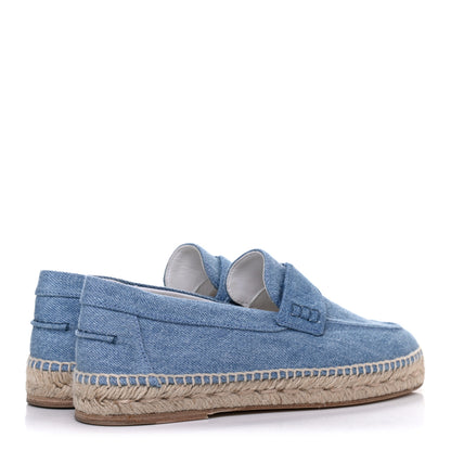 Hermes Denim Canvas Womens Trip Espadrilles 36 Bleu Clair 4 of 9