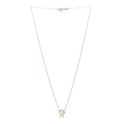 Tiffany 18K Rose Gold Mini Paloma Picasso Loving Heart Pendant Necklace 3 of 4
