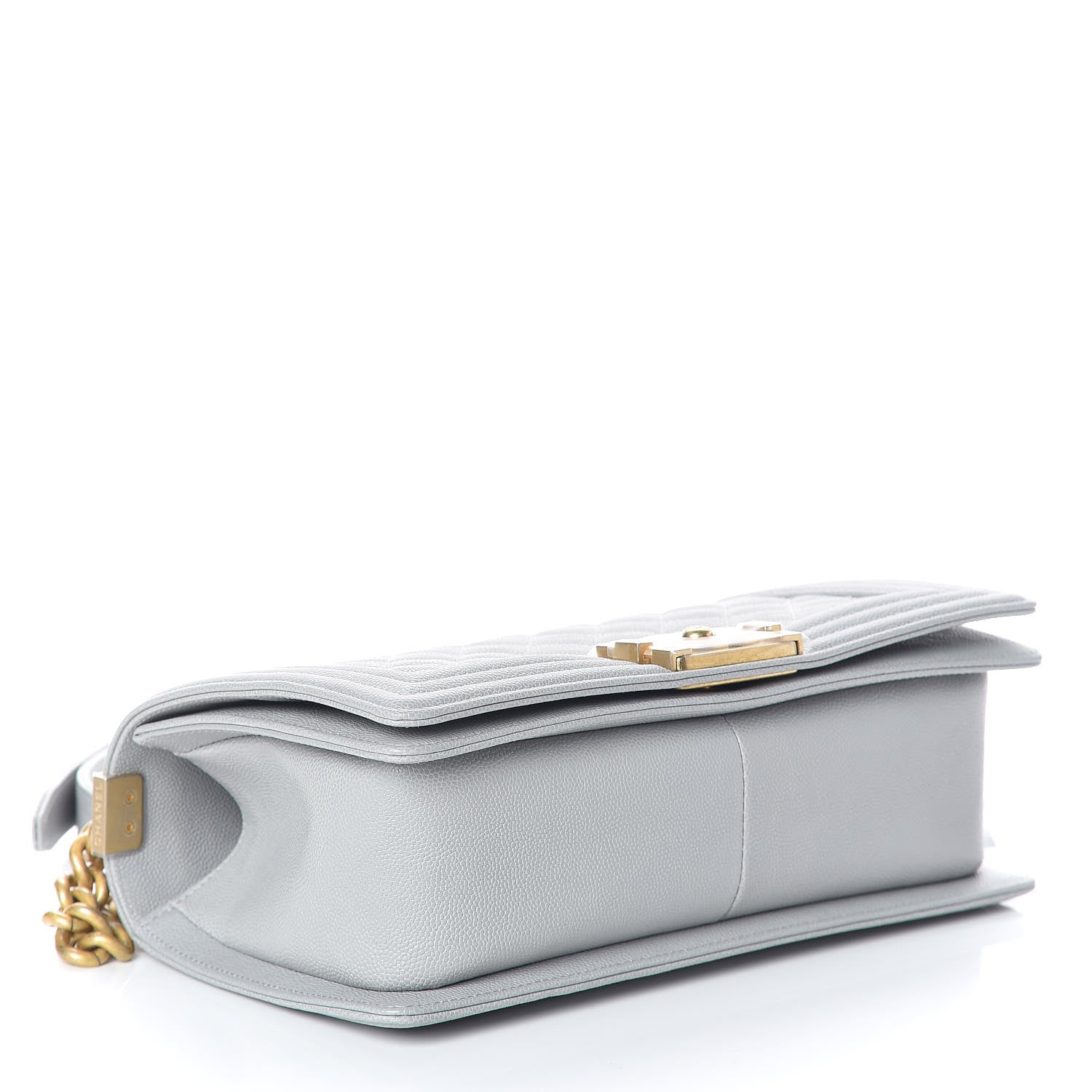 Chanel Caviar Quilted Medium Boy Flap Grey 4 of 10