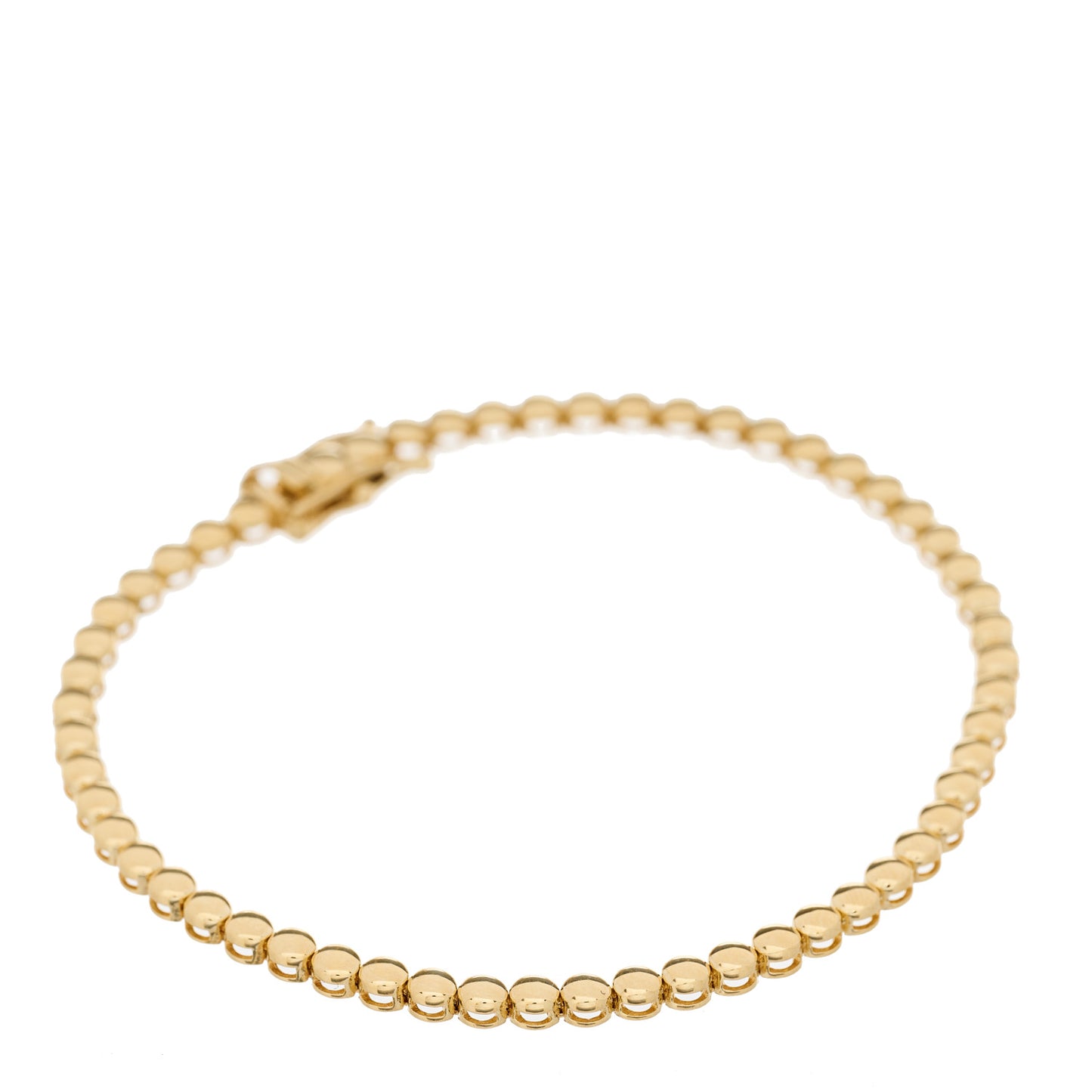 18K Yellow Gold Mini Bezel Tennis Bracelet