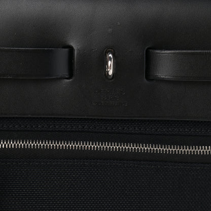 Hermes Military Toile Vache Hunter Herbag Zip PM 31 Black 7 of 12