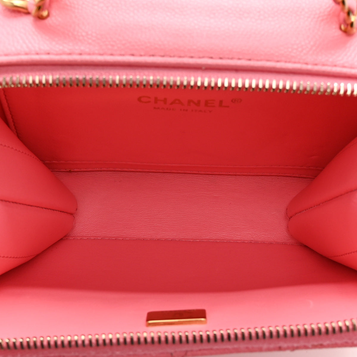 Chanel Caviar Quilted Pick Me Up Mini Vanity Case Pink 5 of 11