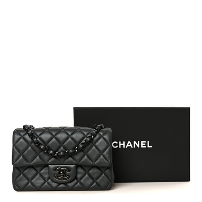 Chanel Pearly Lambskin Quilted Mini Rectangular Flap So Black 11 of 11