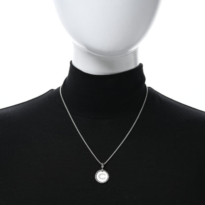David Yurman Sterling Silver Diamond Initial C Charm Necklace 2 of 4