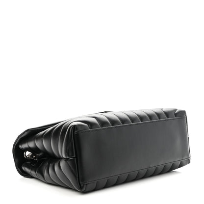 Saint Laurent Calfskin Y Quilted Monogram Medium Loulou Chain Satchel Black 4 of 9