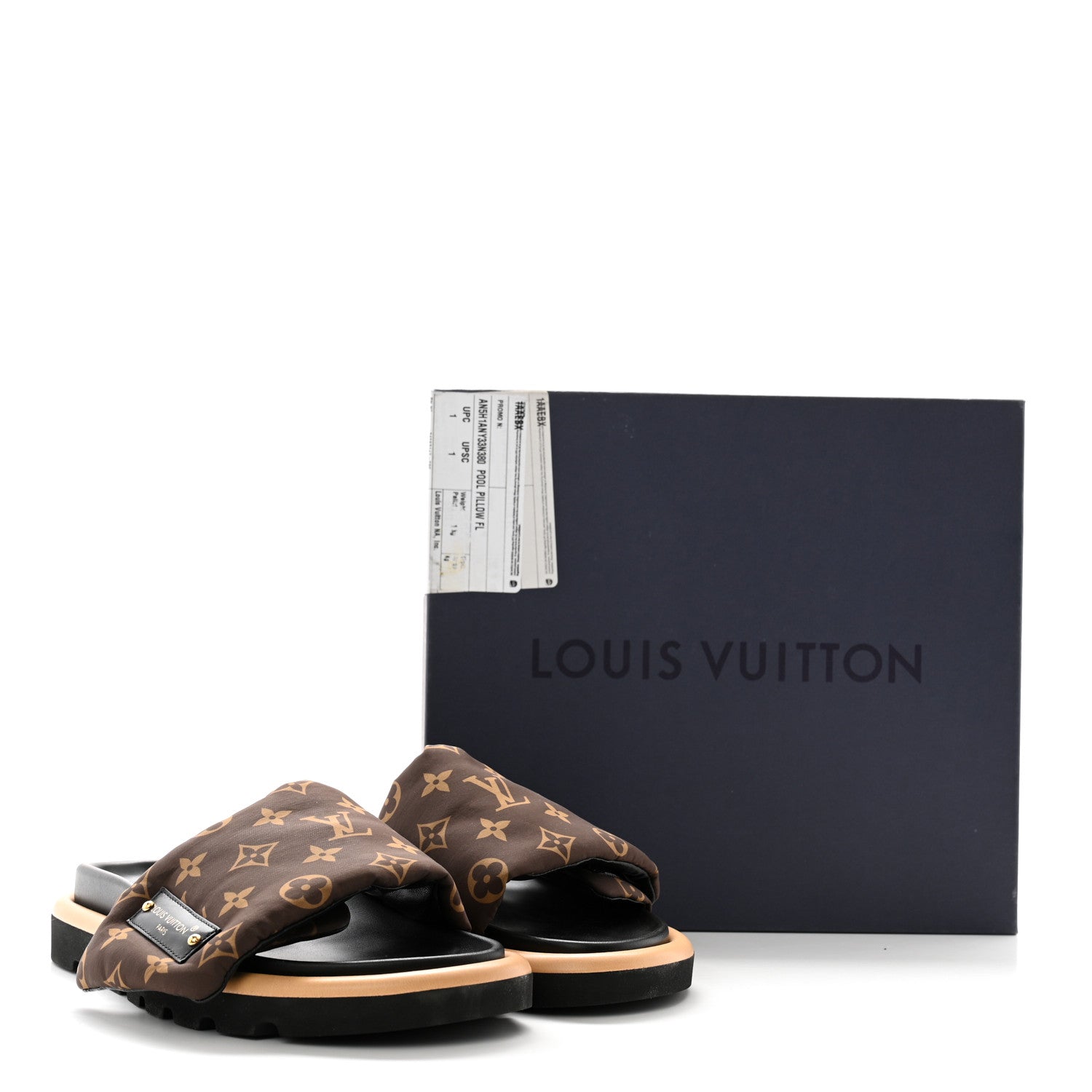Louis Vuitton Nylon Monogram Pool Pillow Comfort Mule 38 Cacao Brown 9 of 9