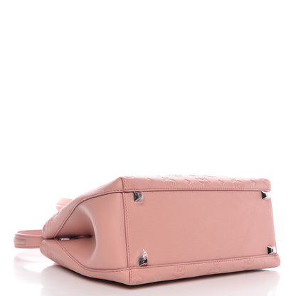 MCM Calfskin Ottomar Monogram Sarah Medium Hobo Pink Blush 5 of 7