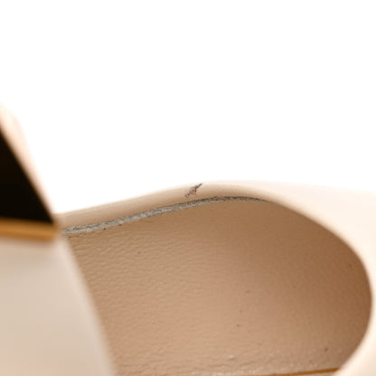 Valentino Garavani Calfskin Roman Stud Flat Mules 37.5 Light Ivory 11 of 15