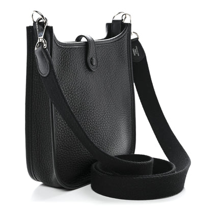 Hermes Taurillon Clemence Evelyne TPM Black 3 of 11