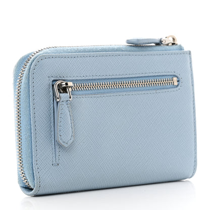 Prada Saffiano Triangle Zip Around Keychain Astrale 3 of 7