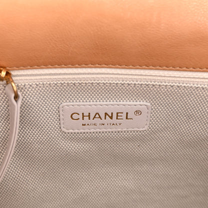 Chanel Calfskin Quilted Jumbo Retro Chain Accordion Flap Dark Beige 6 of 9