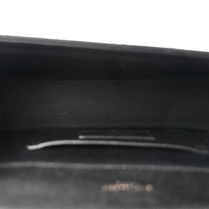 Saint Laurent Grain De Poudre Textured Mixed Matelasse Triquilt Small Monogram Monochrome Satchel Black 5 of 9