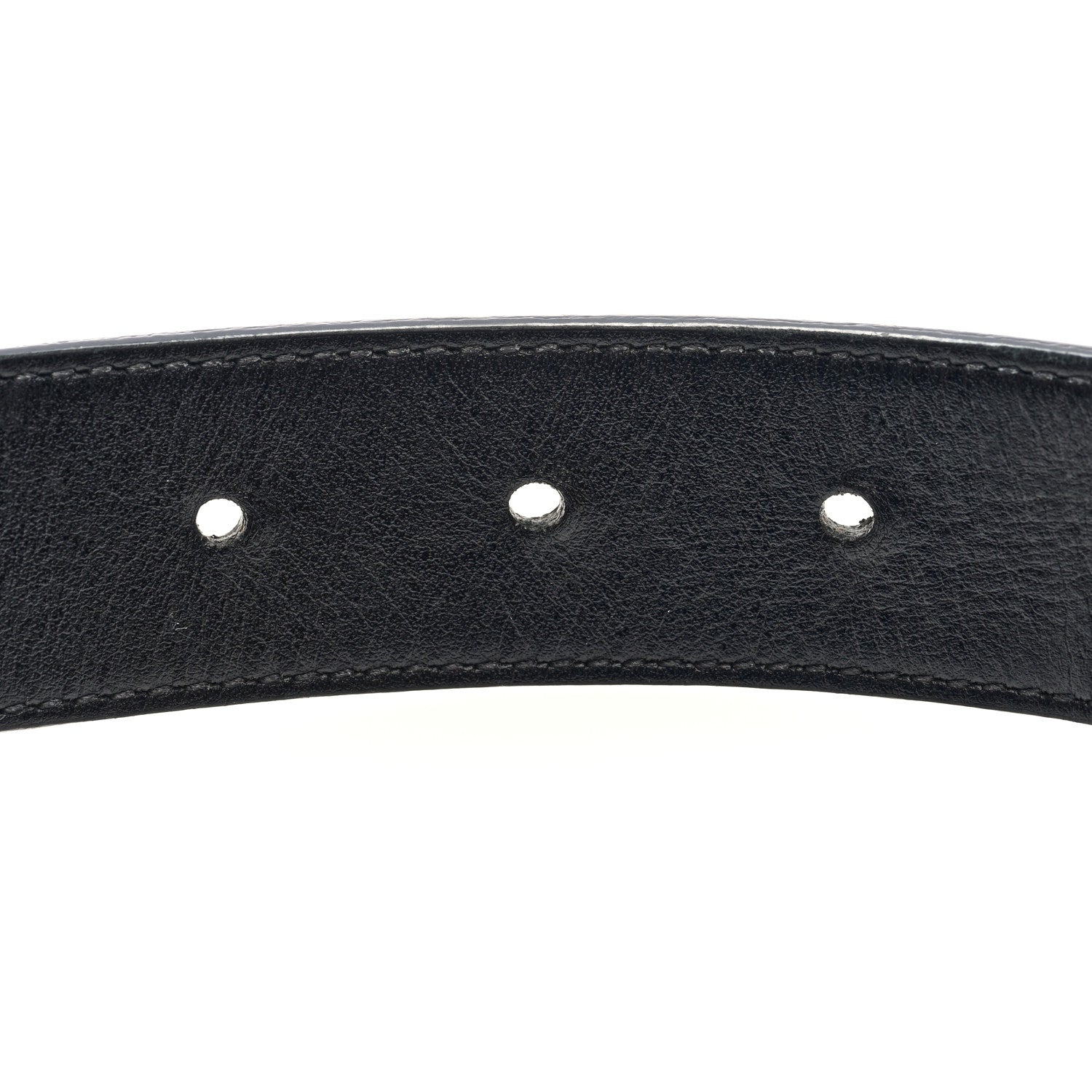 Gucci GG Supreme Monogram Plutone Calfskin Double G Reversible 30mm Belt 85 34 Beige Ebony Black 4 of 4