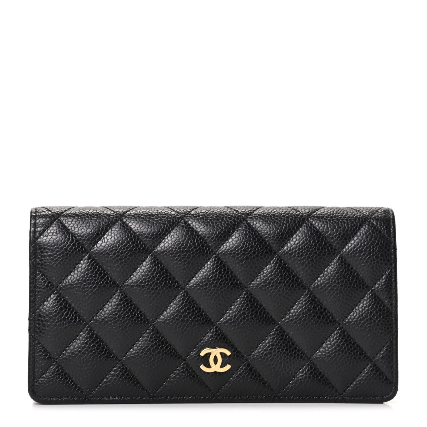 Chanel Caviar Quilted Yen Wallet Black 1 of 8