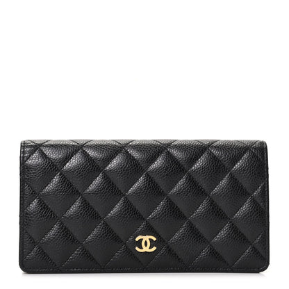Chanel Caviar Quilted Yen Wallet Black 1 of 8