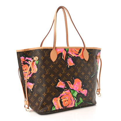 Louis Vuitton LOUIS VUITTON Monogram Roses Neverfull MM 3 of 9
