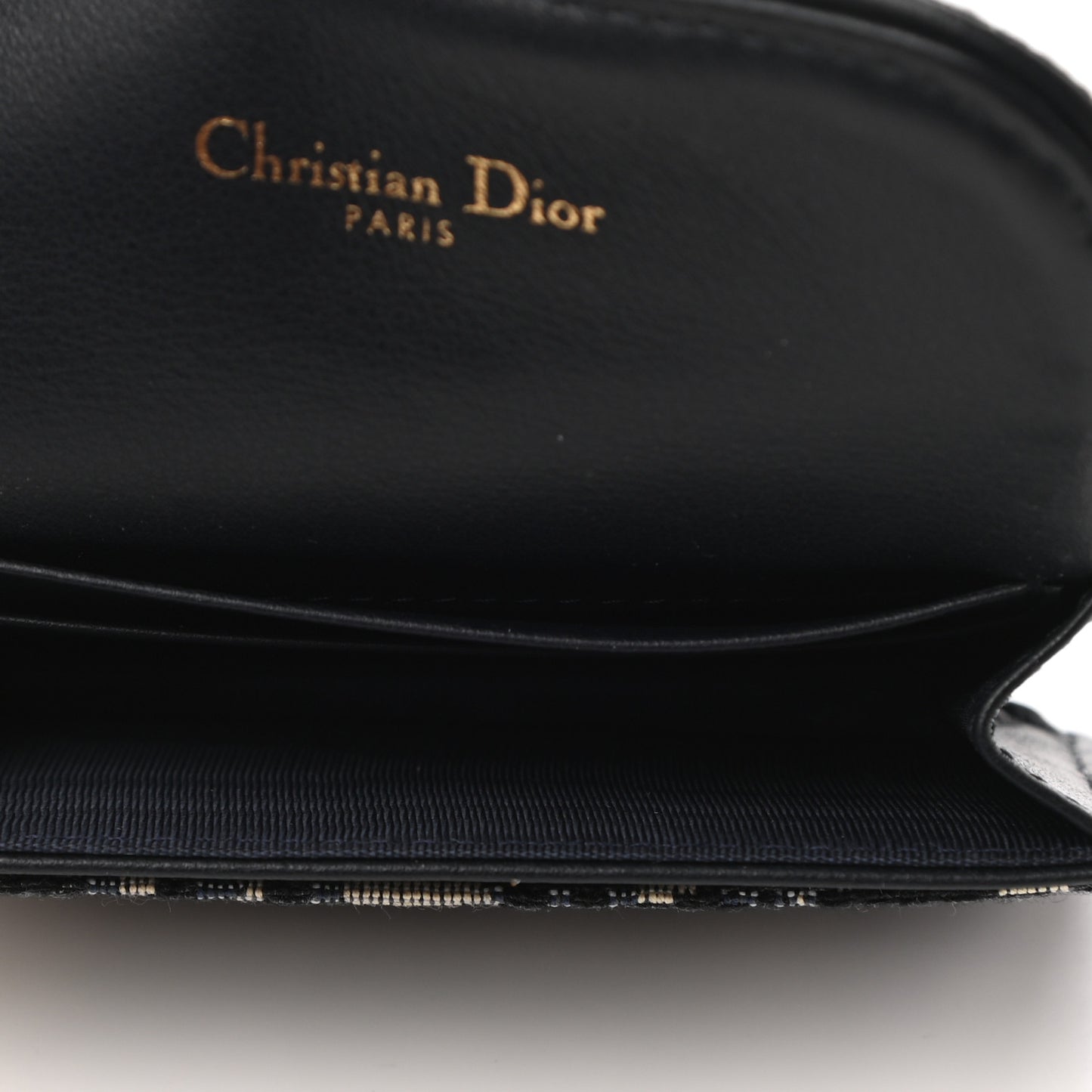 Oblique Saddle Card Holder Blue