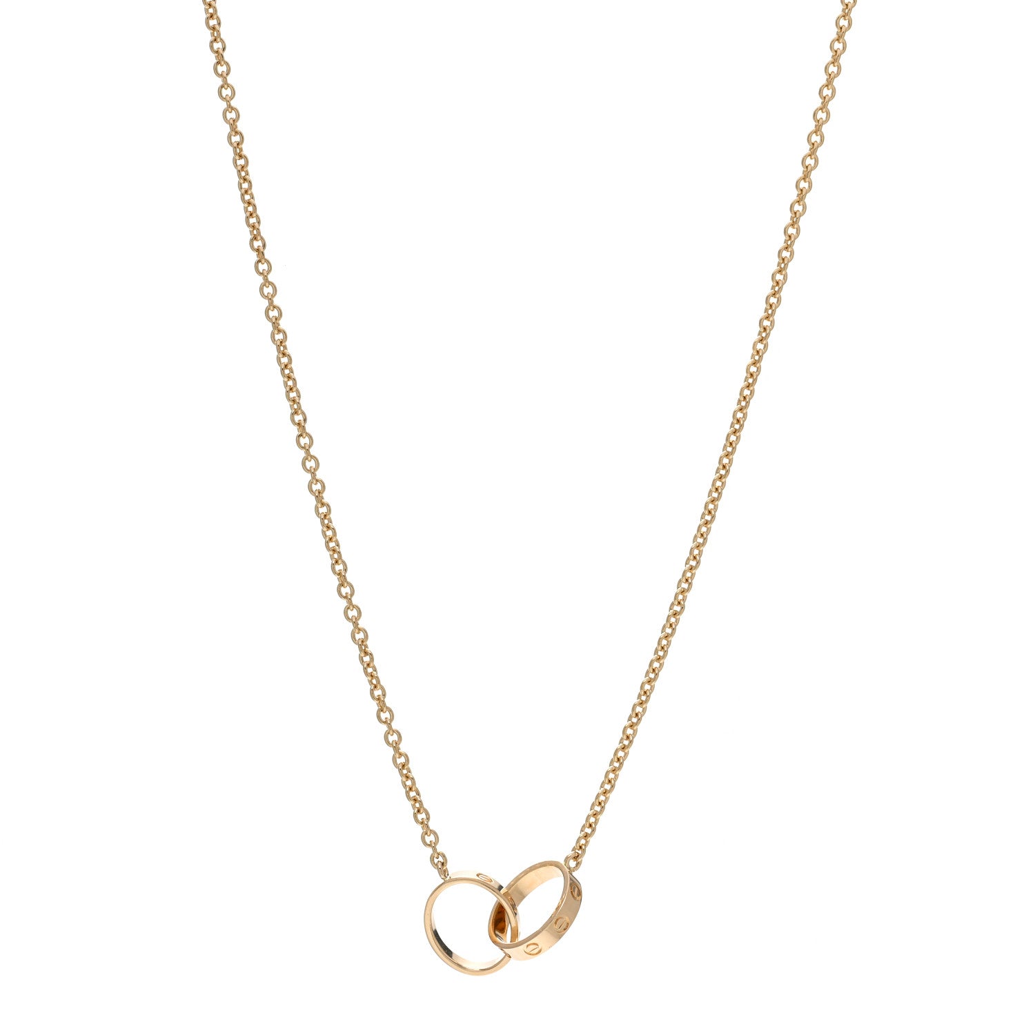 Cartier 18K Yellow Gold Interlocking LOVE Necklace 1 of 5