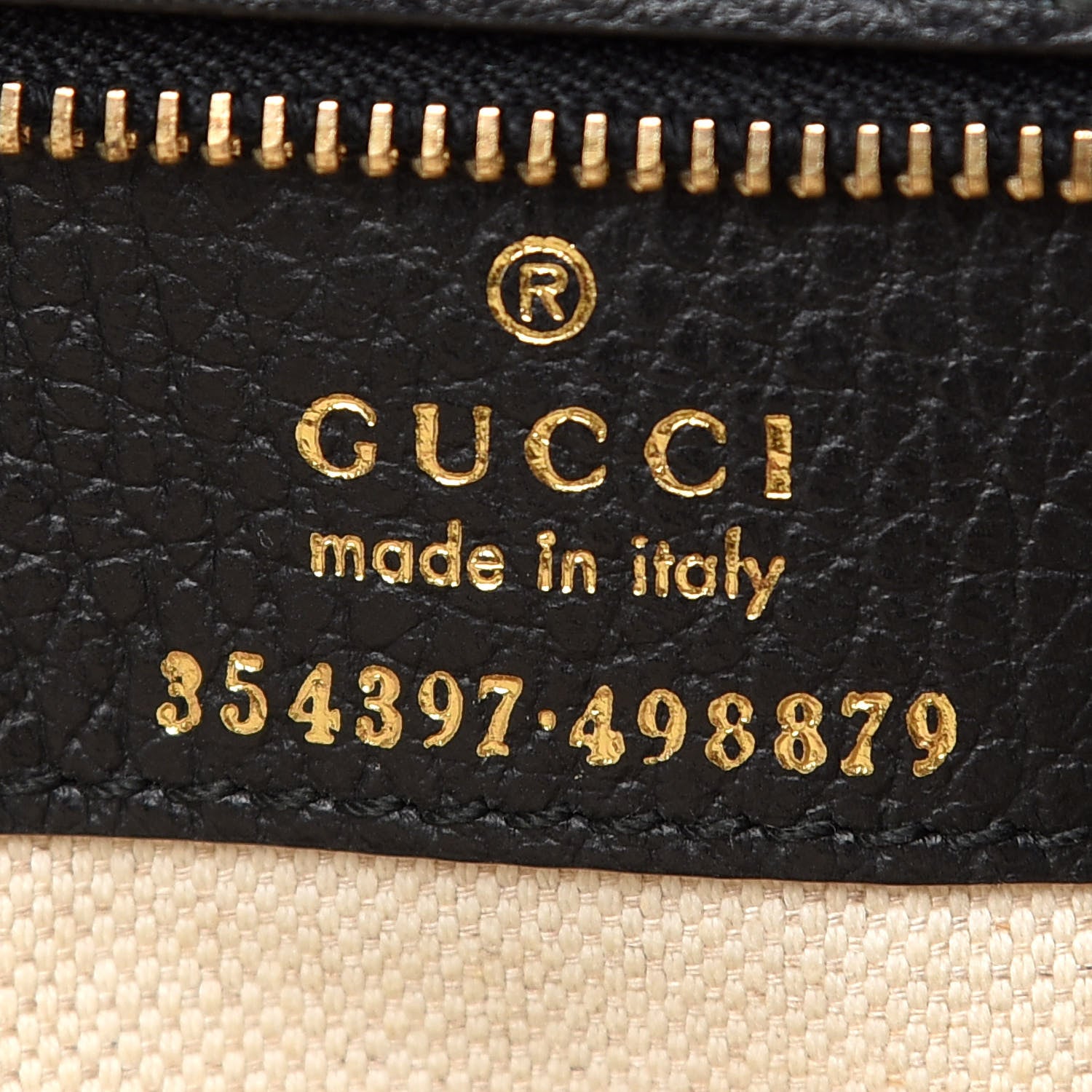 Gucci Pebbled Calfskin Medium Swing Tote Black 6 of 14