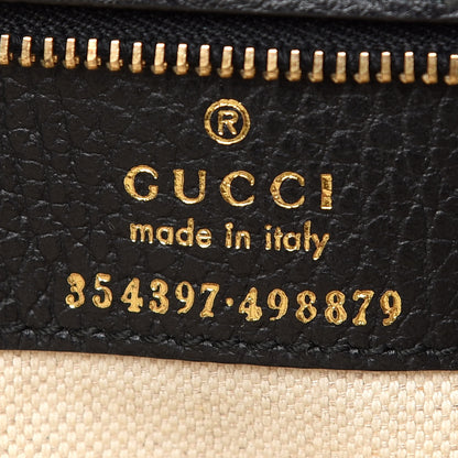 Gucci Pebbled Calfskin Medium Swing Tote Black 6 of 14