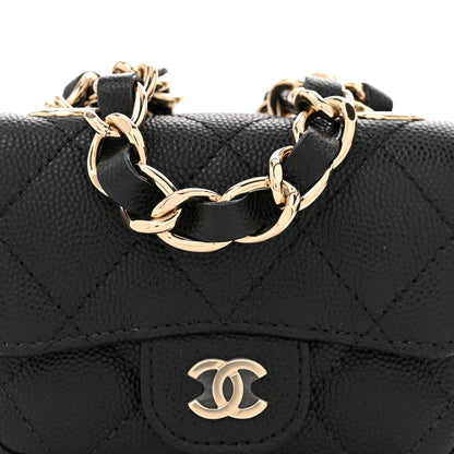 Chanel Caviar Quilted Mini Chain Belt Bag Black 8 of 11