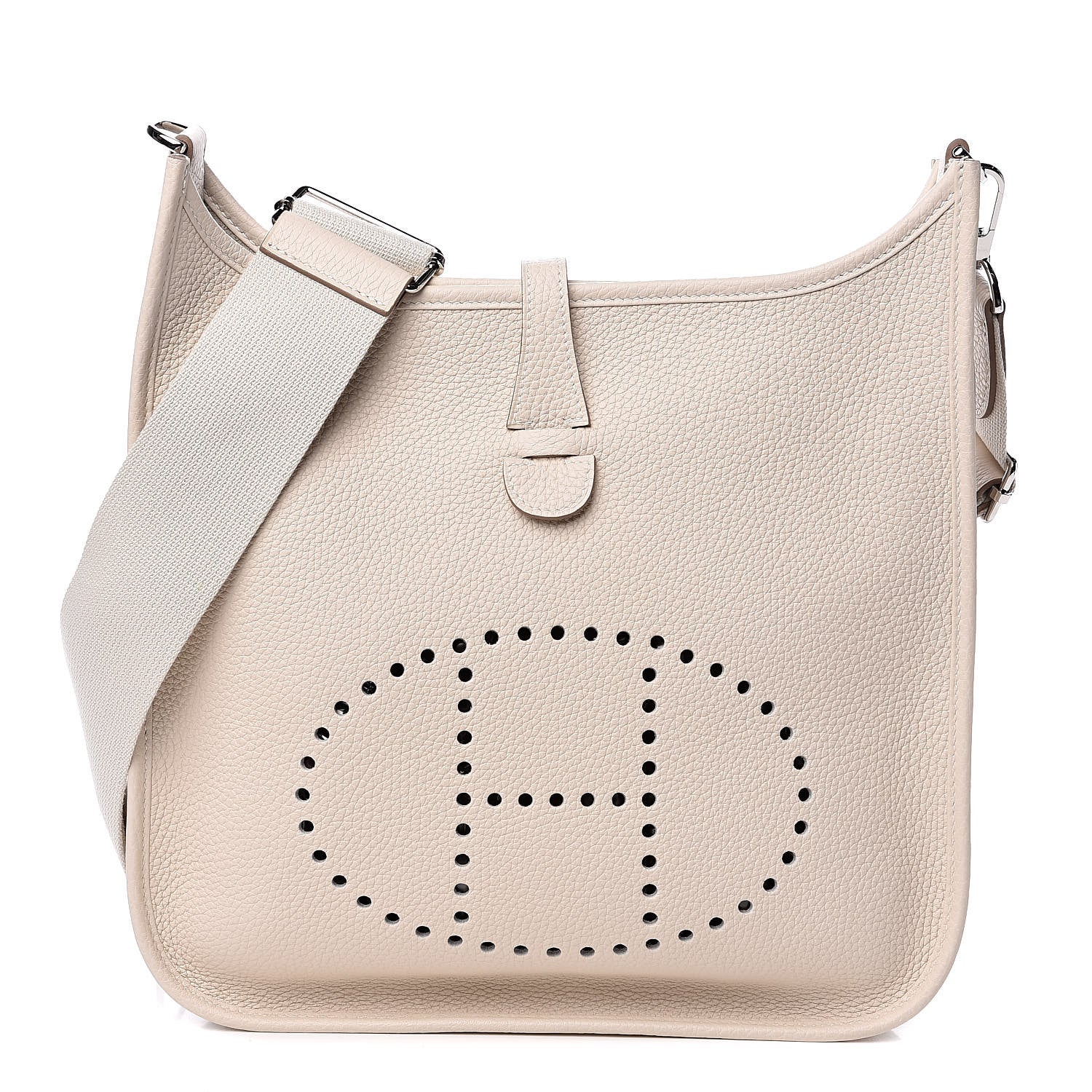 Hermes Taurillon Clemence Evelyne III PM Craie 1 of 11