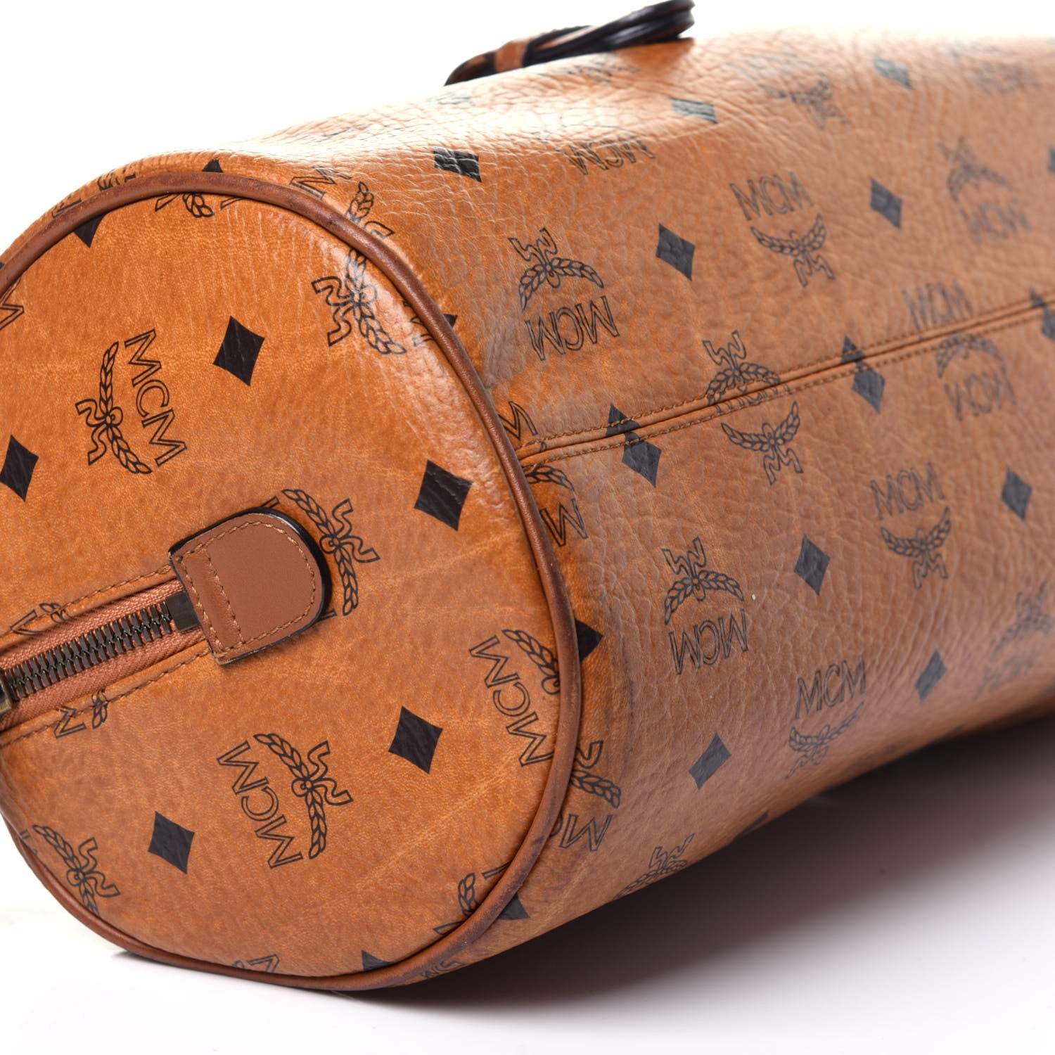 MCM Visetos Barrel Bag Cognac 9 of 12