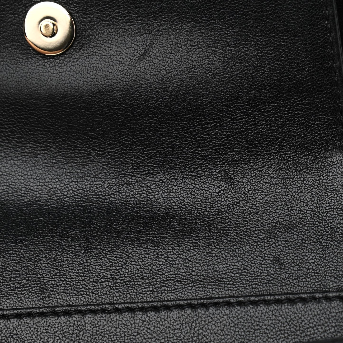 Sheepskin Chevron Quilted Medium Vintage Mademoiselle Flap Black
