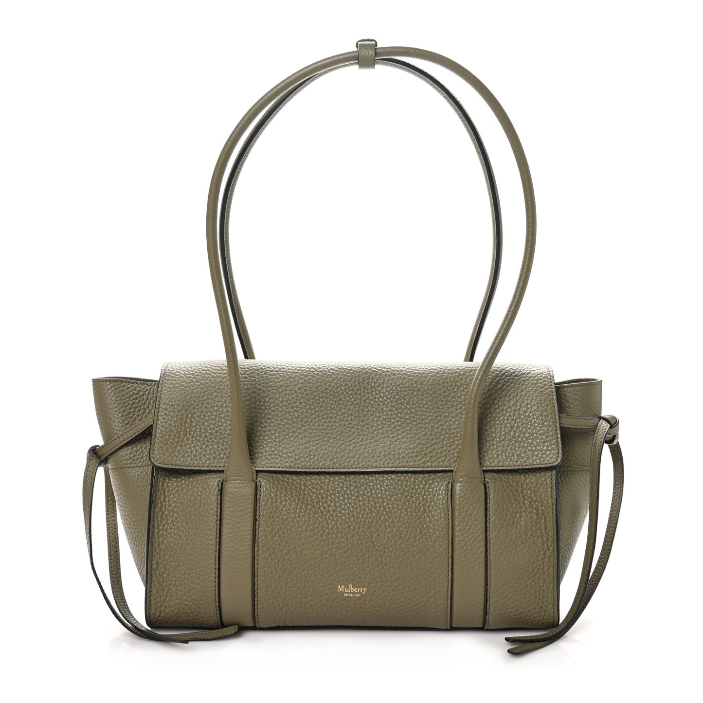 Heavy Grain Small Soft Bayswater Satchel Linen Green