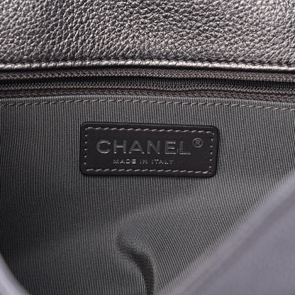 Chanel Metallic Grained Calfskin Quilted Large Casual Rock Backpack Charcoal 6 of 10