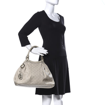 Gucci Guccissima Medium Sukey Tote Mystic White 3 of 10