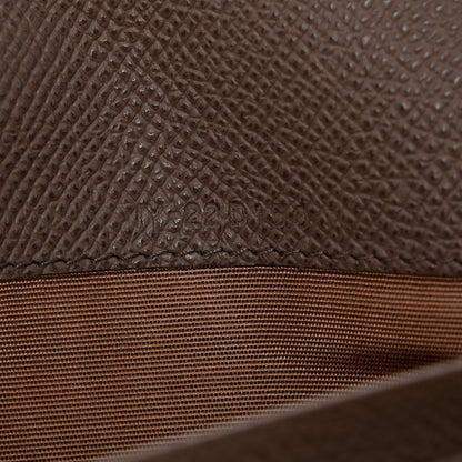 Salvatore Ferragamo Hammered Calfskin Gancini Wallet Caraway Seed 8 of 8